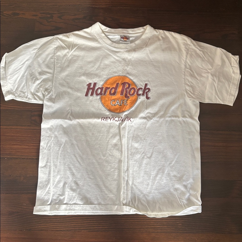Original 2000s Hard Rock Cafe Reykjavik Iceland Restaurant & Bar XL  T-Shirt